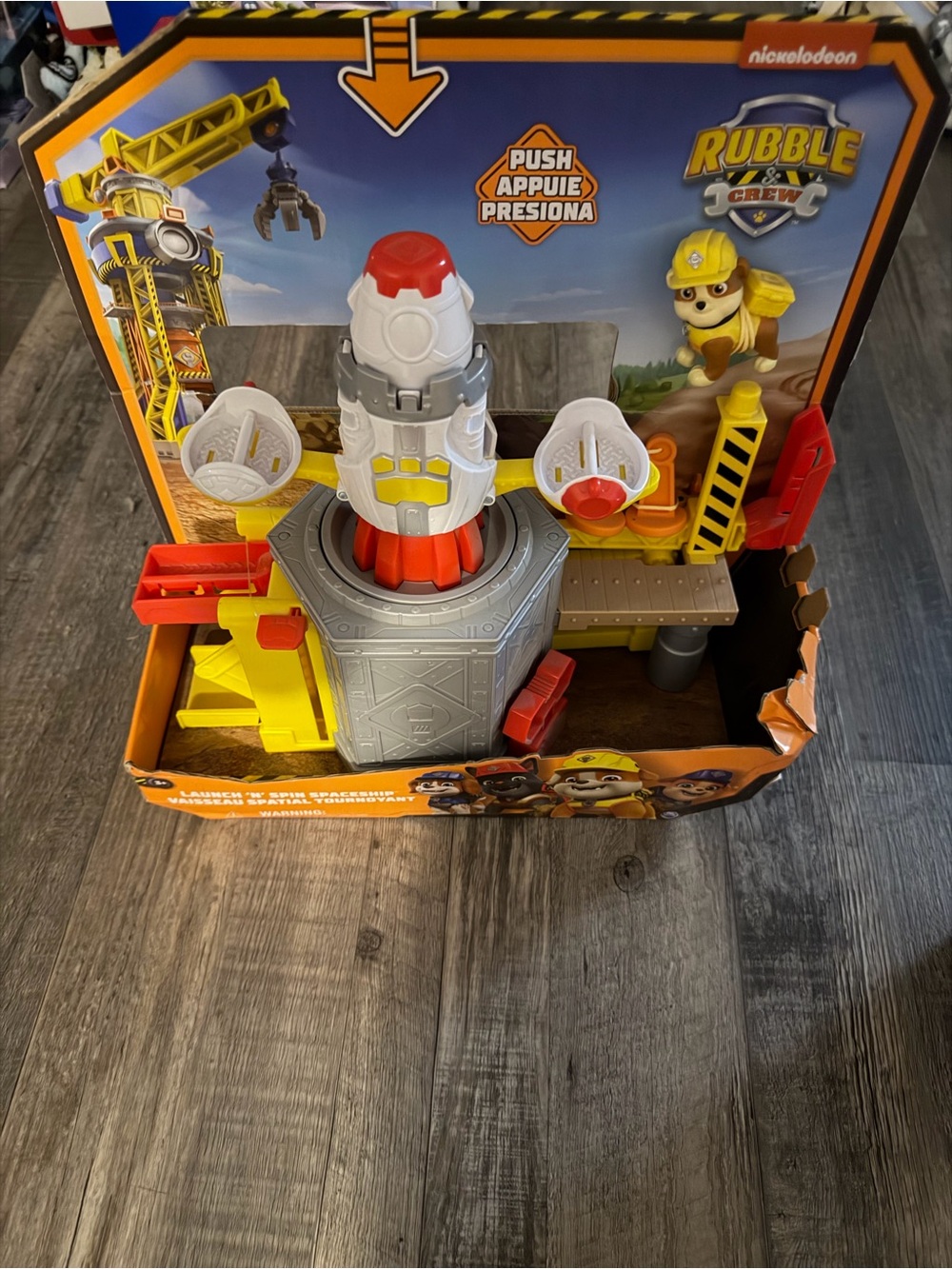 Nickelodeon Paw Patrol Rubble & Crew Yellow and Red Launch Playset